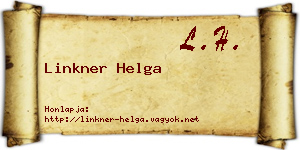 Linkner Helga névjegykártya